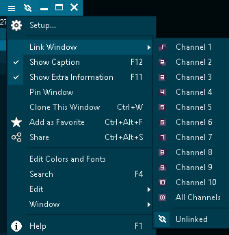 Linking windows menu Nordlys