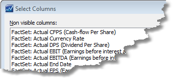 FactSetColumnsSelection