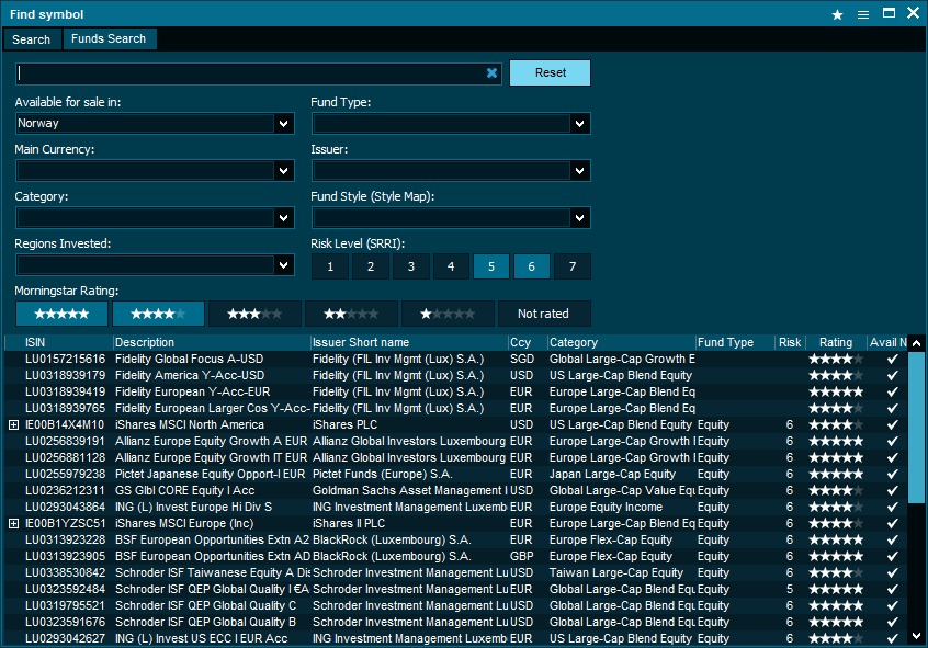 Fund Search Nordlys