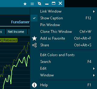 Right-click menu Nordlys